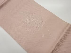 鏡裏に菊・ヱ霞模様刺繍名古屋帯